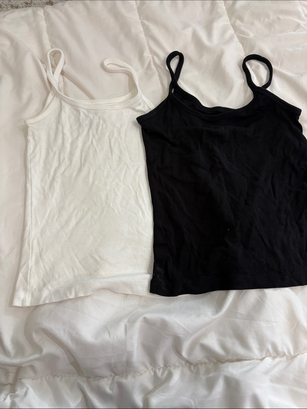 Classic Black & White Camisole Tank Tops